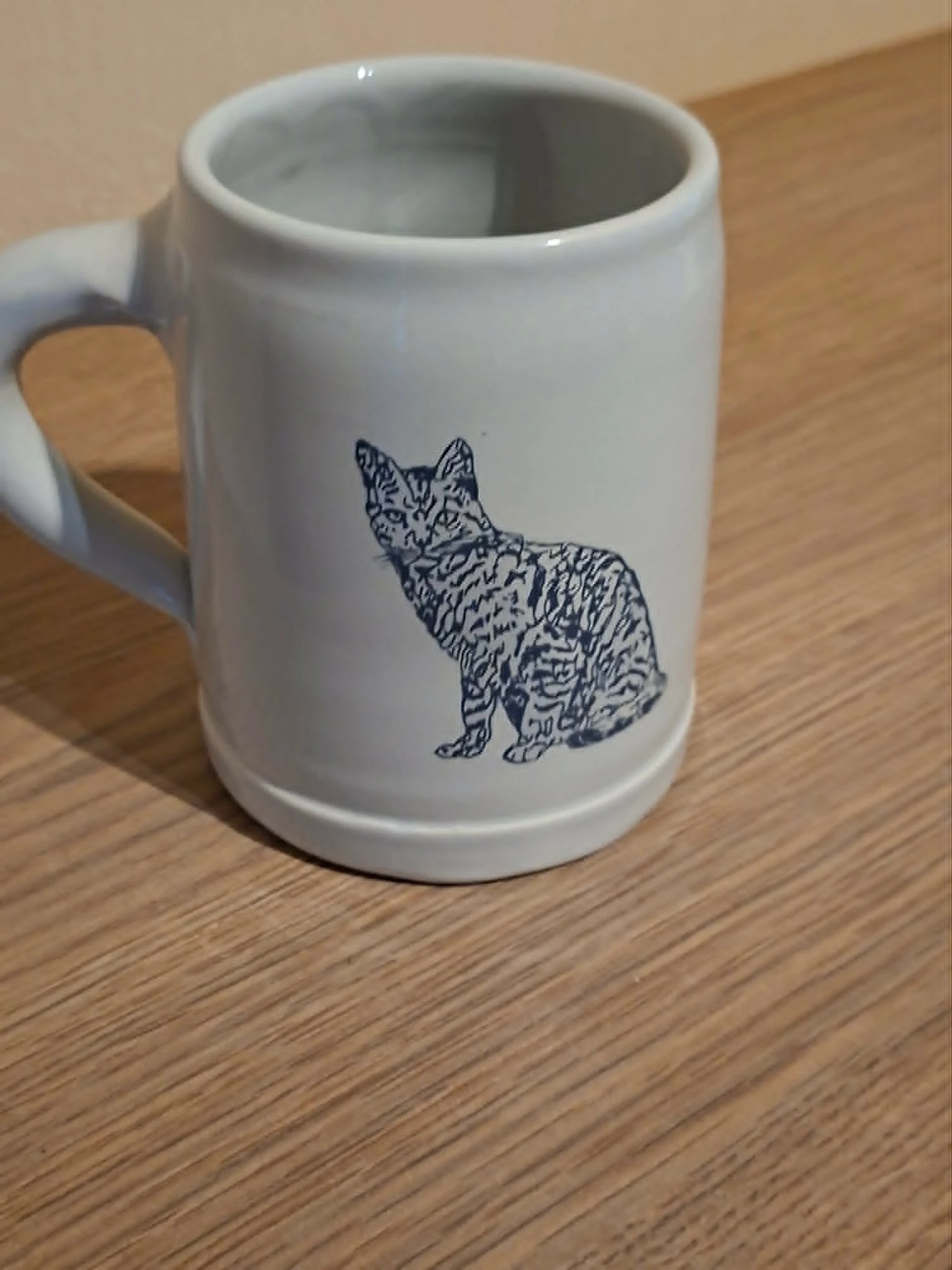 Copo de cerveja cerâmico: 75 anos Café-zaal De Kat / Ophasselt – photo 2